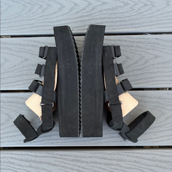 Teva Flatform Mevia Strappy Gladiator Platform Sandals Black Size 8 - Picture 14 of 17